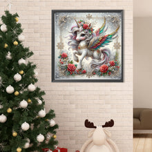 Load image into Gallery viewer, Diamond Painting - Full Round - Christmas Colorful Feather Unicorn (40*40CM)
