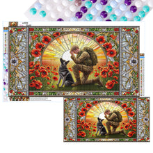 Load image into Gallery viewer, Diamond Painting - Full Round - Glass Art - Warriors and War Dogs Hounds (40*70CM)