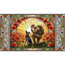 Load image into Gallery viewer, Diamond Painting - Full Round - Glass Art - Warriors and War Dogs Hounds (40*70CM)