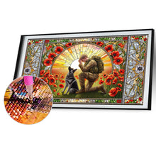 Load image into Gallery viewer, Diamond Painting - Full Round - Glass Art - Warriors and War Dogs Hounds (40*70CM)