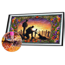 Load image into Gallery viewer, Diamond Painting - Full Round - Glass Art - Dusk Warriors and War Dogs Hounds (40*70CM)