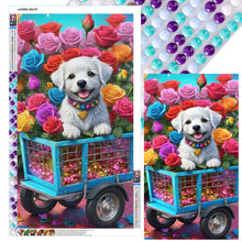 Load image into Gallery viewer, Diamond Painting - Full Round - Flower gem puppy (40*70CM)
