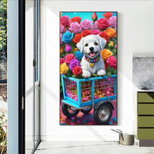Load image into Gallery viewer, Diamond Painting - Full Round - Flower gem puppy (40*70CM)