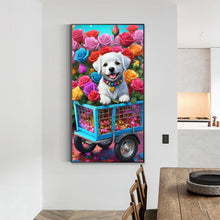 Load image into Gallery viewer, Diamond Painting - Full Round - Flower gem puppy (40*70CM)