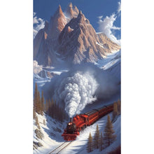 Load image into Gallery viewer, Diamond Painting - Full Round - Snow train (40*70CM)