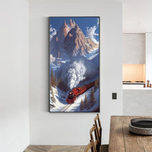 Load image into Gallery viewer, Diamond Painting - Full Round - Snow train (40*70CM)