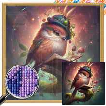 Load image into Gallery viewer, AB Diamond Painting - Full Square - Bird in hat (30*30CM)