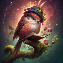 Load image into Gallery viewer, AB Diamond Painting - Full Square - Bird in hat (30*30CM)