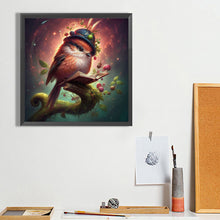 Load image into Gallery viewer, AB Diamond Painting - Full Square - Bird in hat (30*30CM)
