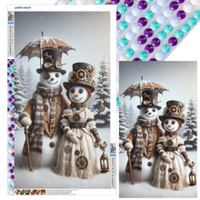 Load image into Gallery viewer, Diamond Painting - Full Round - Snowman couple (40*70CM)