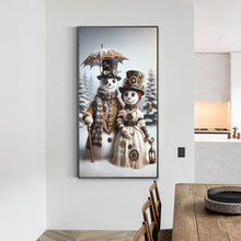 Load image into Gallery viewer, Diamond Painting - Full Round - Snowman couple (40*70CM)
