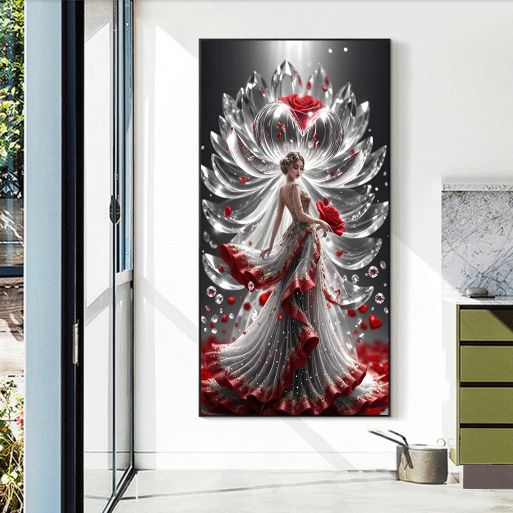 Diamond Painting - Full Round - Flower woman (40*70CM)