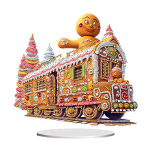 Load image into Gallery viewer, Acrylic Special Shape Christmas Train Diamond Painting Desktop Ornaments