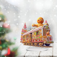 Load image into Gallery viewer, Acrylic Special Shape Christmas Train Diamond Painting Desktop Ornaments