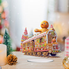 Load image into Gallery viewer, Acrylic Special Shape Christmas Train Diamond Painting Desktop Ornaments