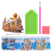 Load image into Gallery viewer, Acrylic Special Shape Christmas Train Diamond Painting Desktop Ornaments