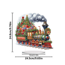 Load image into Gallery viewer, Acrylic Special Shape Christmas Train Diamond Painting Desktop Ornaments