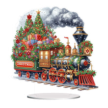 Load image into Gallery viewer, Acrylic Special Shape Christmas Train Diamond Painting Desktop Ornaments