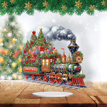 Load image into Gallery viewer, Acrylic Special Shape Christmas Train Diamond Painting Desktop Ornaments
