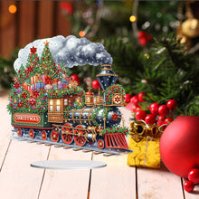 Load image into Gallery viewer, Acrylic Special Shape Christmas Train Diamond Painting Desktop Ornaments