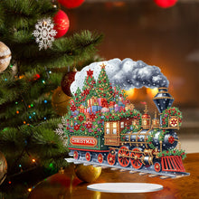 Load image into Gallery viewer, Acrylic Special Shape Christmas Train Diamond Painting Desktop Ornaments