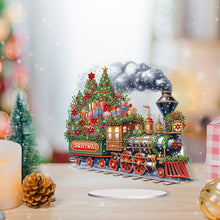 Load image into Gallery viewer, Acrylic Special Shape Christmas Train Diamond Painting Desktop Ornaments