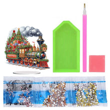 Load image into Gallery viewer, Acrylic Special Shape Christmas Train Diamond Painting Desktop Ornaments