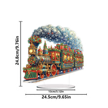 Load image into Gallery viewer, Acrylic Special Shape Christmas Train Diamond Painting Desktop Ornaments