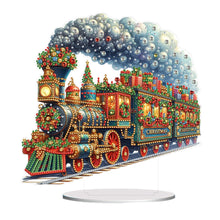 Load image into Gallery viewer, Acrylic Special Shape Christmas Train Diamond Painting Desktop Ornaments