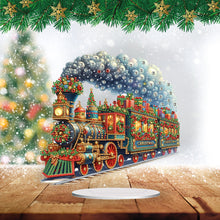 Load image into Gallery viewer, Acrylic Special Shape Christmas Train Diamond Painting Desktop Ornaments