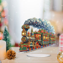 Load image into Gallery viewer, Acrylic Special Shape Christmas Train Diamond Painting Desktop Ornaments