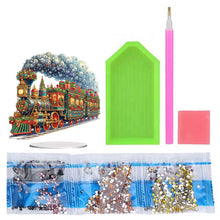 Load image into Gallery viewer, Acrylic Special Shape Christmas Train Diamond Painting Desktop Ornaments