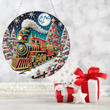 Load image into Gallery viewer, Christmas Train Diamond Painting Hanging Pendant for Garden Window Decor