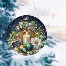 Load image into Gallery viewer, Christmas Candles Diamond Painting Hanging Pendant for Garden Window Decor