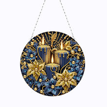 Load image into Gallery viewer, Christmas Candles Diamond Painting Hanging Pendant for Garden Window Decor