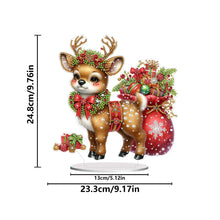 Load image into Gallery viewer, Acrylic Special Shape Christmas Elk Desktop Diamond Art Kits Bedroom Table Decor