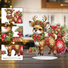 Load image into Gallery viewer, Acrylic Special Shape Christmas Elk Desktop Diamond Art Kits Bedroom Table Decor