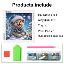 Load image into Gallery viewer, Diamond Painting - Partial Special Shaped - Christmas bear (30*30CM)