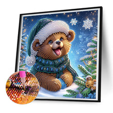 Load image into Gallery viewer, Diamond Painting - Partial Special Shaped - Christmas bear (30*30CM)