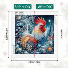 Load image into Gallery viewer, Diamond Painting - Partial Special Shaped - Christmas rooster (30*30CM)