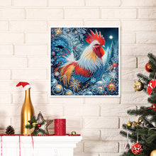Load image into Gallery viewer, Diamond Painting - Partial Special Shaped - Christmas rooster (30*30CM)