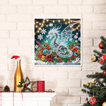 Load image into Gallery viewer, Diamond Painting - Partial Special Shaped - Christmas pterosaur (30*30CM)