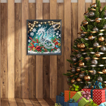 Load image into Gallery viewer, Diamond Painting - Partial Special Shaped - Christmas pterosaur (30*30CM)