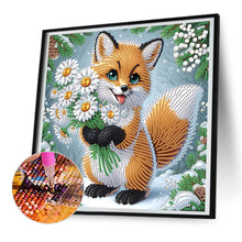 Load image into Gallery viewer, Diamond Painting - Partial Special Shaped - Winter fox (30*30CM)