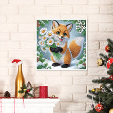 Load image into Gallery viewer, Diamond Painting - Partial Special Shaped - Winter fox (30*30CM)
