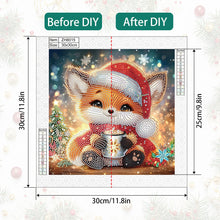 Load image into Gallery viewer, Diamond Painting - Partial Special Shaped - Christmas fox (30*30CM)
