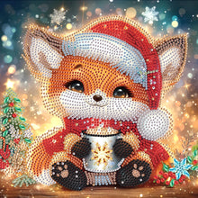 Load image into Gallery viewer, Diamond Painting - Partial Special Shaped - Christmas fox (30*30CM)