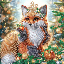 Load image into Gallery viewer, Diamond Painting - Partial Special Shaped - Christmas fox (30*30CM)
