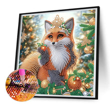 Load image into Gallery viewer, Diamond Painting - Partial Special Shaped - Christmas fox (30*30CM)