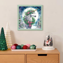 Load image into Gallery viewer, Diamond Painting - Partial Special Shaped - Christmas unicorn (30*30CM)